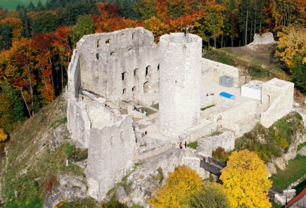 Ruine Wolfstein von oben